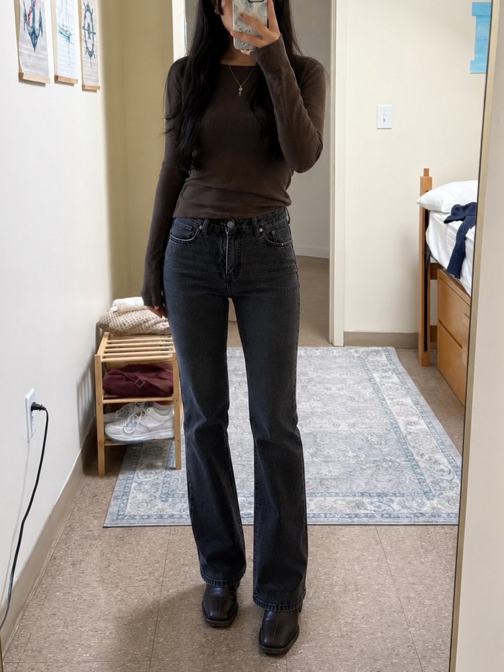 madewell black wash jeans